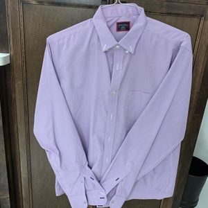 Untuckit long sleeve mens shirt. Light purple mini checkered. Large. Excellent